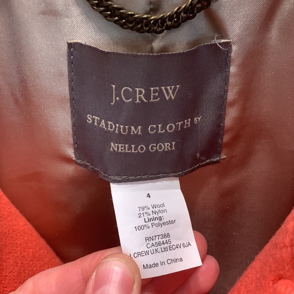 J Crew Stadium Cloth Peacoat size 4 - Picture 2 of 4